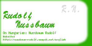 rudolf nussbaum business card
